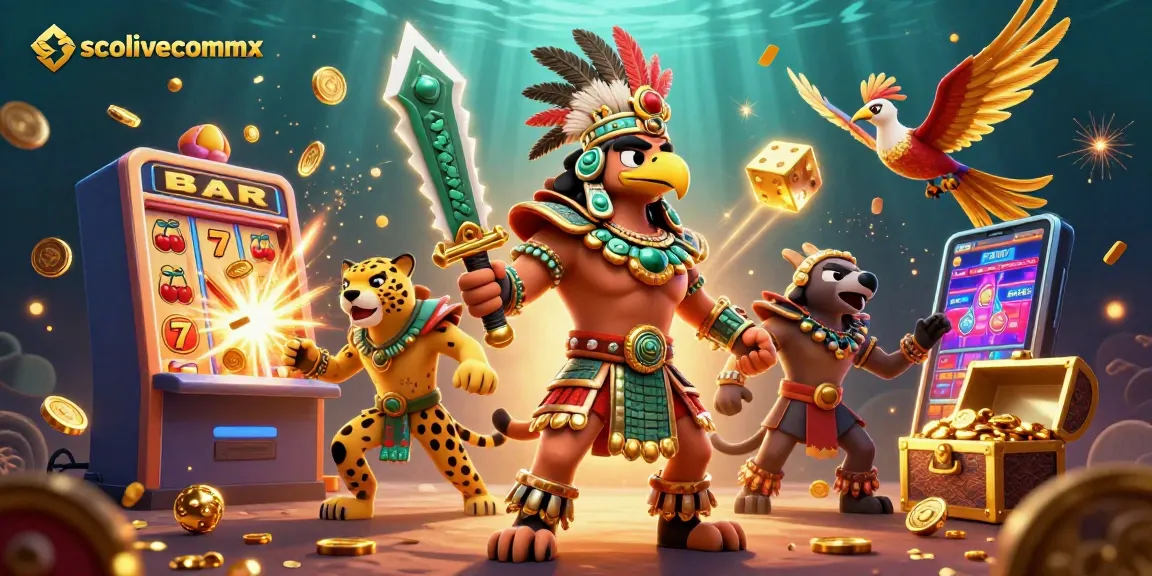 Socolivecommx enhances the excitement with a dynamic 3D illustration of epic casino adventures.
