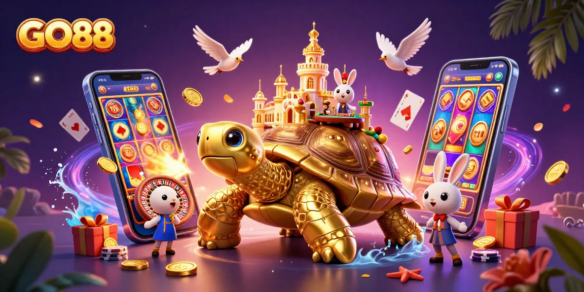 Engage with GO88's thrilling casino experience, featuring vibrant characters and dynamic game elements.