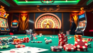 Experience the excitement of b52 gaming with luxurious poker chips and elegant casino tables