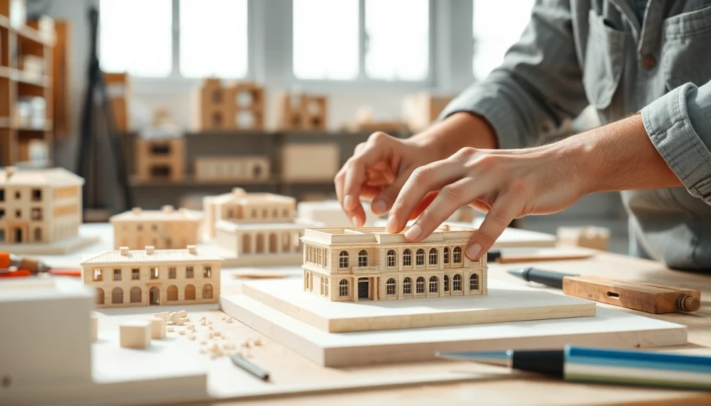 Architekturmodellbau Münster: Handwerkliche Präzision bei der Erstellung von Architekturmodellen.