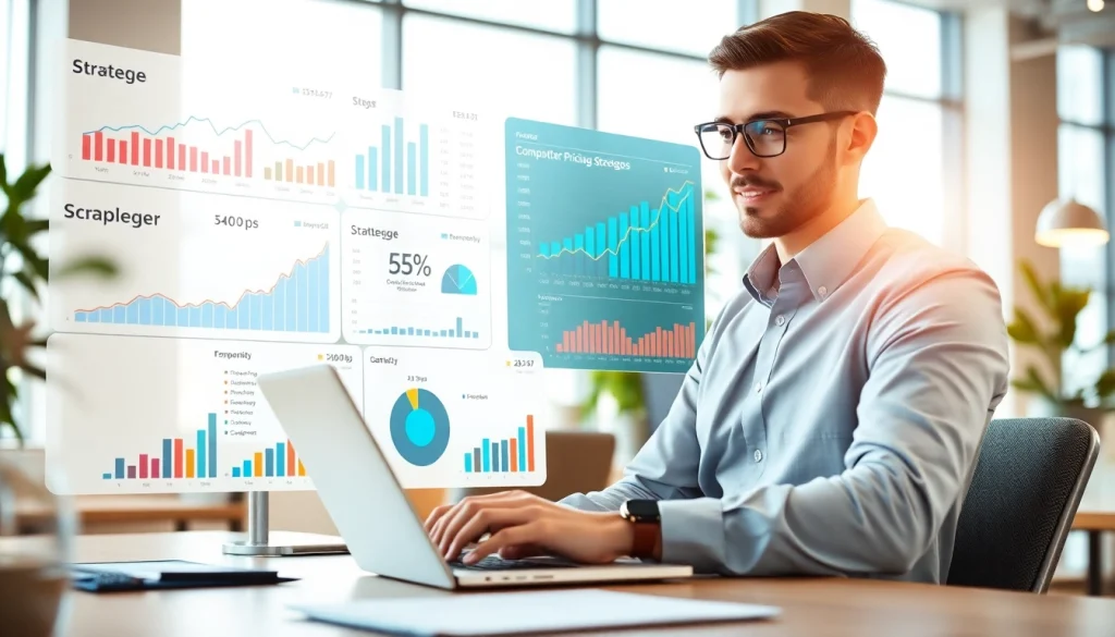 Find competitor pricing through strategic analysis in a modern office environment.