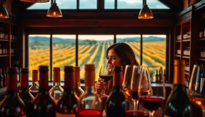 Experience the allure of winery membership through a cozy tasting scene with a couple enjoying wine.