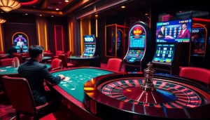 Experience thrilling gaming at SODO Casino with vibrant tables and exciting betting actions.
