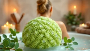 Using the best back loofah for dry skin to enhance skin health and exfoliation.