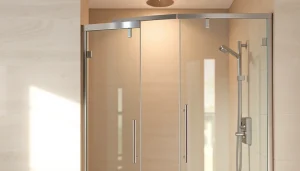 Stunning installation of sunney shower doors showcasing elegance and modern bathroom design.