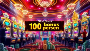 Pemain merasakan sensasi menang dengan slot bonus 100 persen di kasino kelas atas.