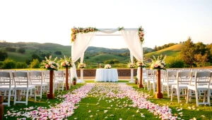 Experience stunning Clarksburg ca weddings with elegant ceremonies in a picturesque setting.