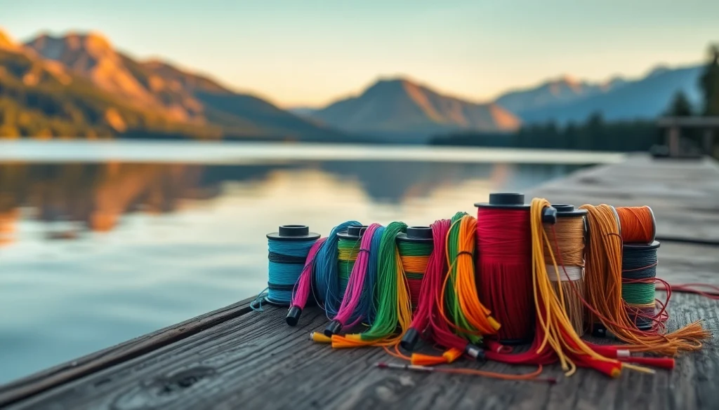 Crafting the ideal fly fishing tippet setup along a tranquil lakeside at sunset.