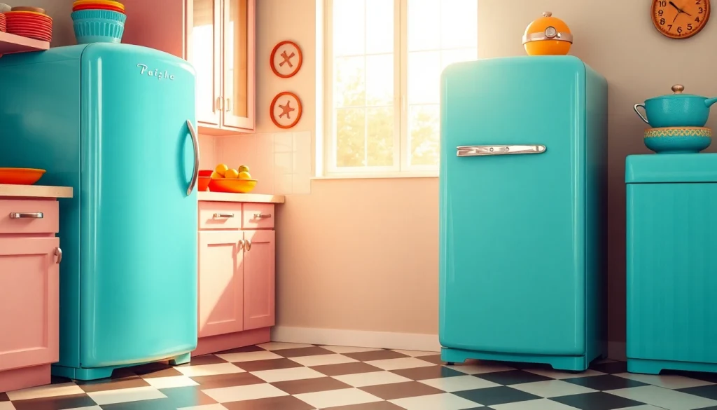 Brighten your kitchen with a vibrant retro appliance that adds charm and nostalgia.
