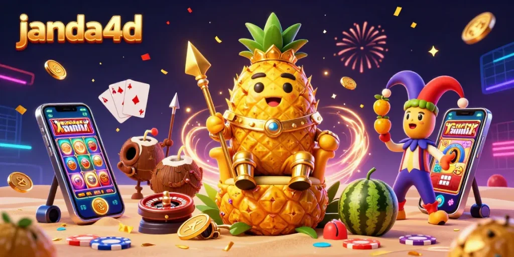 Slot mencengangkan di janda4d dengan raja nanas emas dan pencar buah kaya warna.