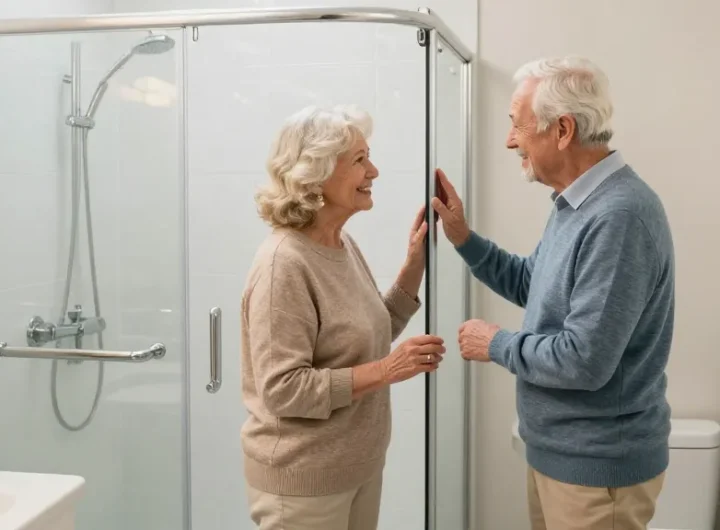 Long-term care home bathroom with senior-friendly features, showcasing 長者家居優化服務 for safety and comfort.