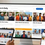Vibrant portal interface highlighting https://www.theindaily.com latest news articles on India, engaging diverse readers.