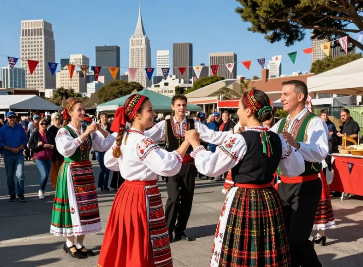 Community engagement among Polish residents in San Francisco at https://www.sfpol.com/ cultural festival, showcasing traditions and connection.