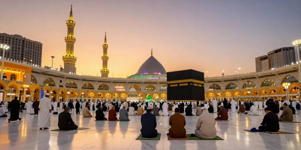 Experience Umroh Itikaf in vibrant Makkah: serene prayers, spiritual gatherings, and Ramadan reflections.